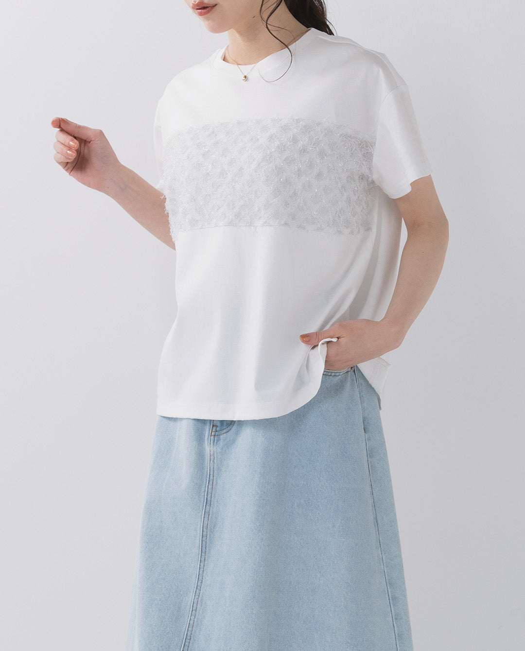 ラメフリンジＴシャツ