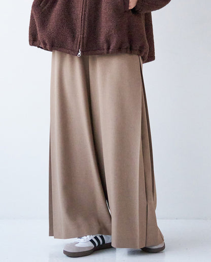 サイドプリーツワイドパンツ