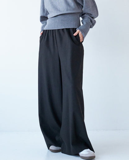 両面起毛イージーワイドパンツ