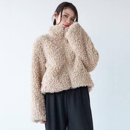 ループファーショートブルゾン