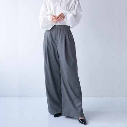 ウールライクワイドパンツ