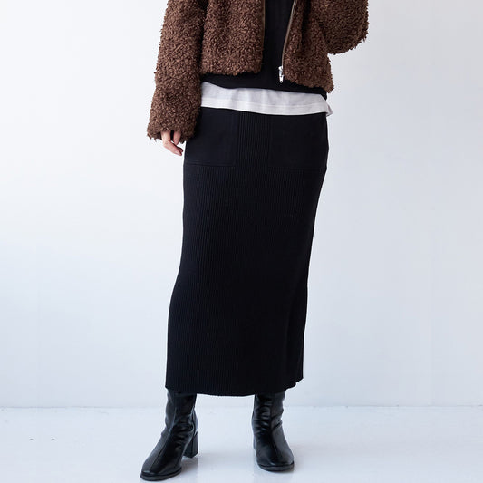 リブニットスカート