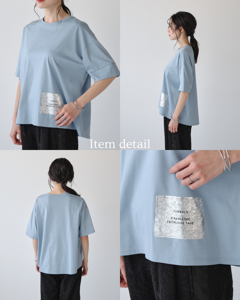 しわ箔プリントTシャツ