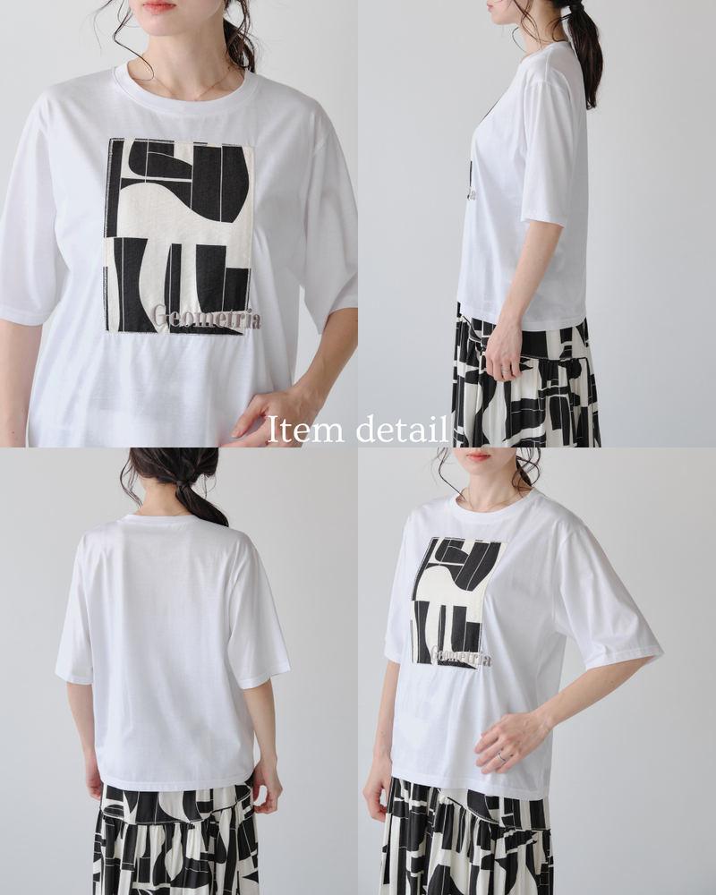 ジオメトリックプリントTシャツ