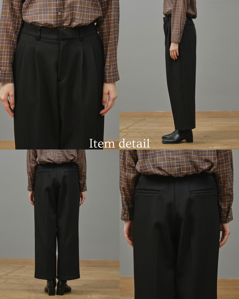 ボンディング裏フリースワイドパンツ